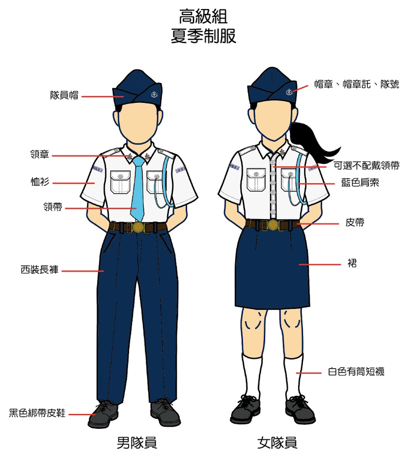 高级组制服图片